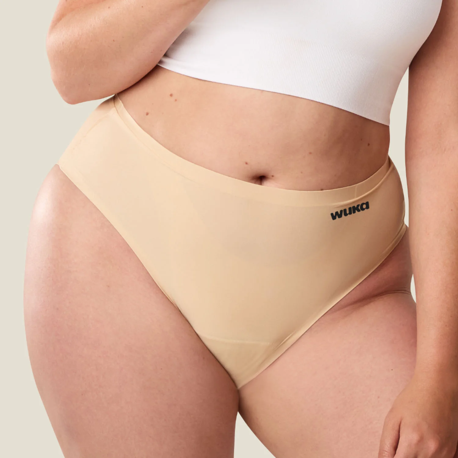 WUKA Stretch Seamless Midi Brief Heavy - Light Nude - Image 8